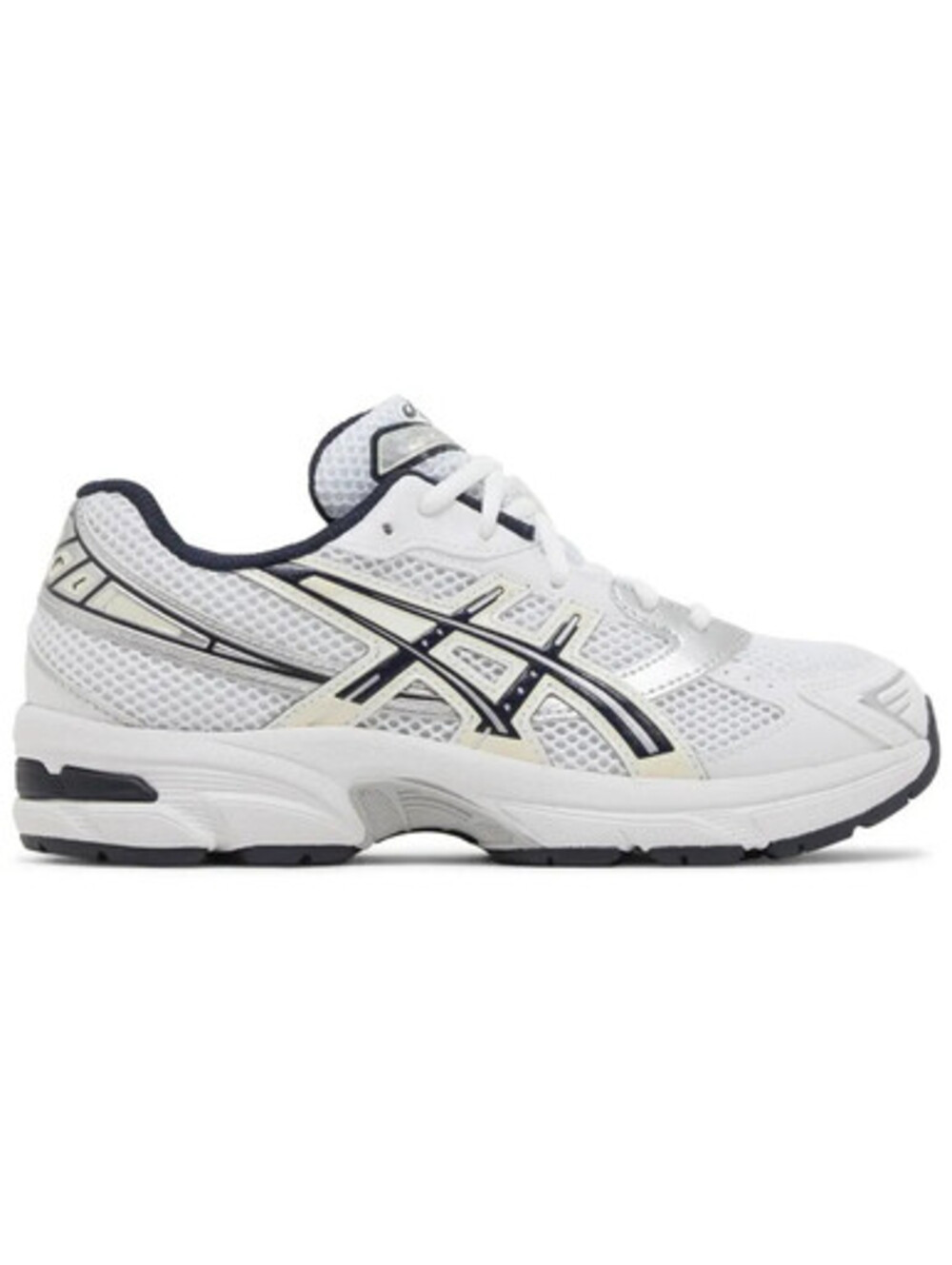 ASICS GEL-1130 GS White Midnight Navy Kids 4.5Y, 6W 1204A163-101 Running Shoe
